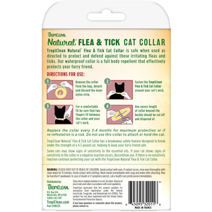Tropiclean Natural Flea & Tick Breakaway Cat Collar - Pet Totality