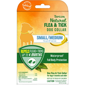 Tropiclean Natural Flea & Tick Dog Collar Small/Medium - Pet Totality