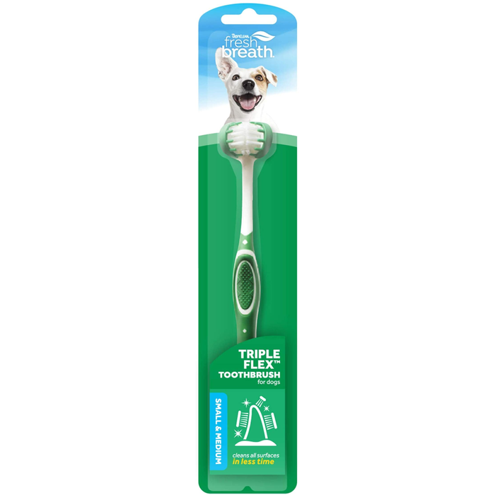 Tropiclean Triple Flex Toothbrush For Dogs Small