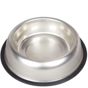 Van Ness Stainless Steel Non Tip Dish W/Rubber Ring 16Oz - Pet Totality