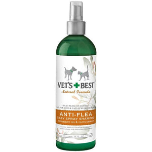 Veterinarian'S Best Natural Anti-Flea Easy Spray Shampoo 16Oz - Pet Totality