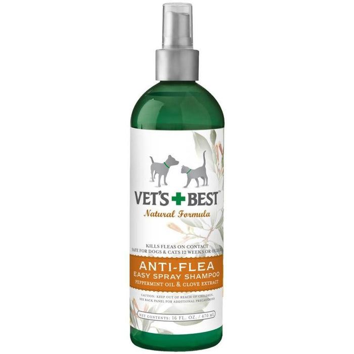 Veterinarian'S Best Natural Anti-Flea Easy Spray Shampoo 16Oz