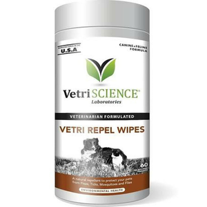 Vetri-Science Dog And Cat Wipes Flea Tck 60Ct - Pet Totality