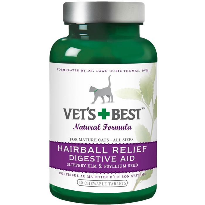 Vet'S Best Cat Hairball Relief Supplements, 60 Chewable Tablets