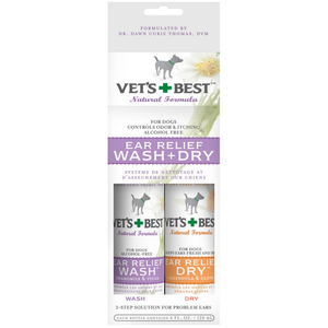 Vet'S Best Dog Ear Cleaner Kit, Ear Relief Wash & Dry - Pet Totality