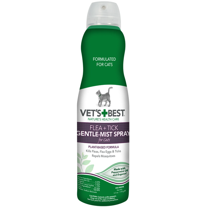 Vet'S Best Flea & Tick Gentle-Mist Spray For Cats, 6.3 Oz