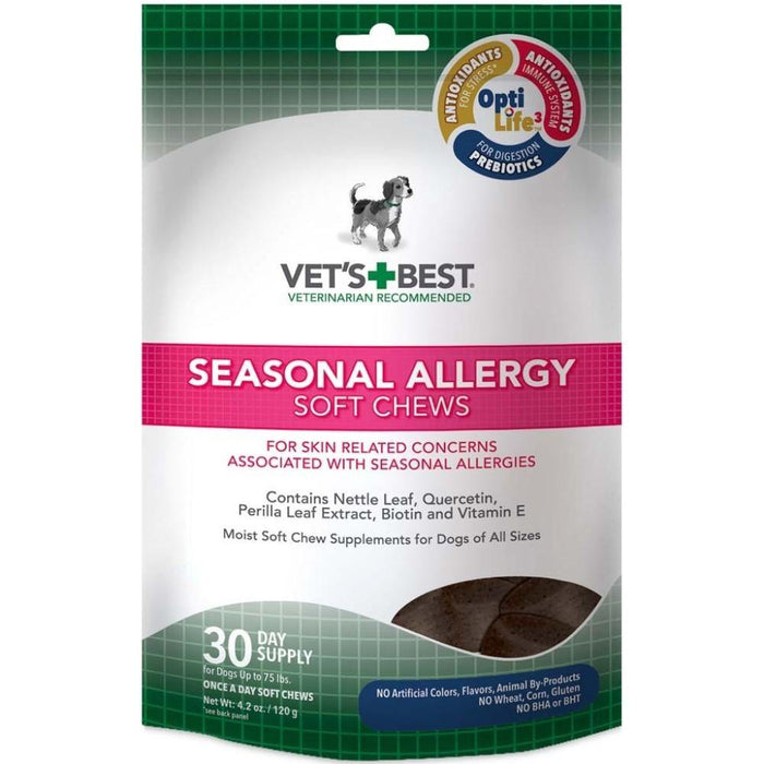 Vet'S Best Seasonal Allergy Soft Chews Dog Supplements, 30 Day Supply