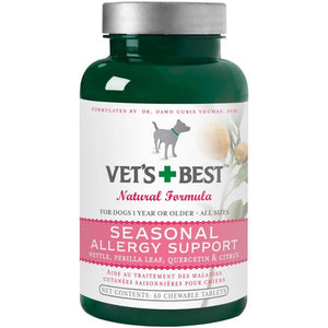 Vet'S Best Seasonal Allergy Support Supplement For Dogs, 60 Tablets - Pet Totality