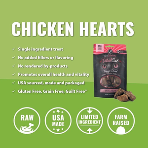 Vital Essentials Fd Vital Cat Chicken Heart Treat 0.8Oz - Pet Totality
