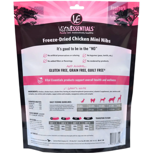 Vital Essentials Freeze-Dried Chicken Mini Nibs  1 Lbs - Pet Totality