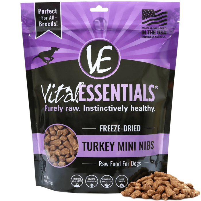Vital Essentials Freeze-Dried Turkey Mini Nibs 1 Lbs