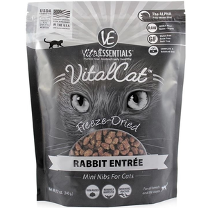 Vital Essentials Vital Cat Freeze-Dried Rabbit Mini Nibs Entre 12Oz - Pet Totality