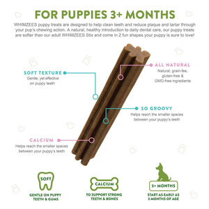 Whimzee Puppy Chews Medium/Large 7.4Oz - Pet Totality