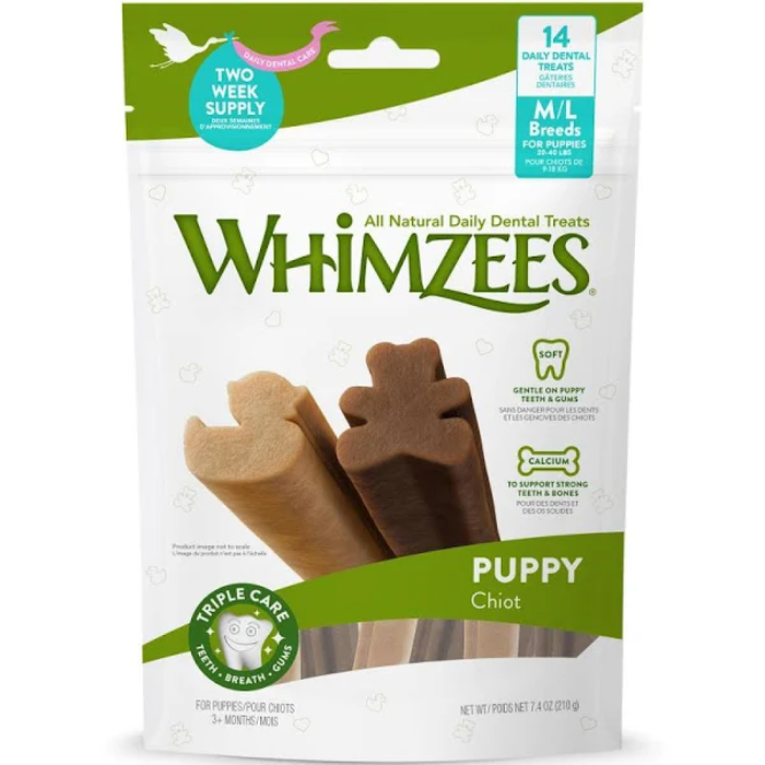Whimzee Puppy Chews Medium/Large 7.4Oz