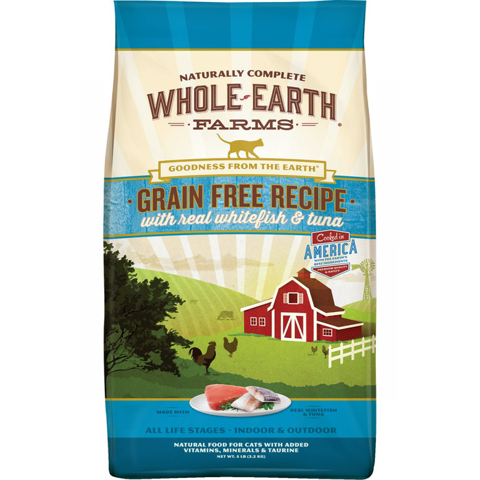 Whole Earth Farms Cat Grain Free Whitefish & Tuna 5Lb