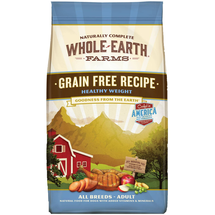 Whole Earth Farms Dog Grain Free Healthy Weight 25Lb