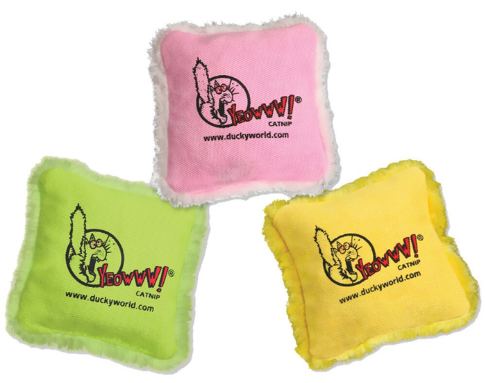 Yeow Catnip Pillow Yellw 2.5 Inch