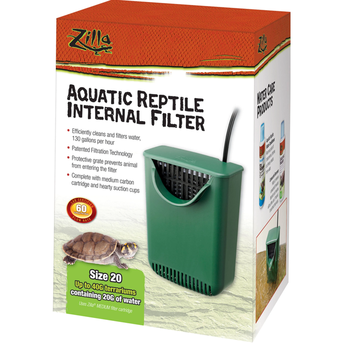 Zilla Aquatic Reptile Internal Filter Size 20