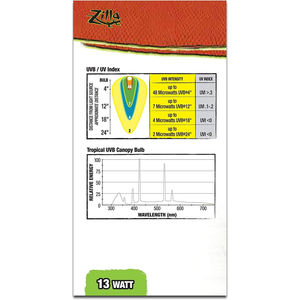 Zilla Canopy Series Tropical Fluorescent Uvb/Uva Bulb 13Watt - Pet Totality