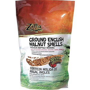 Zilla Ground English Walnut Shells 10Qt - Pet Totality