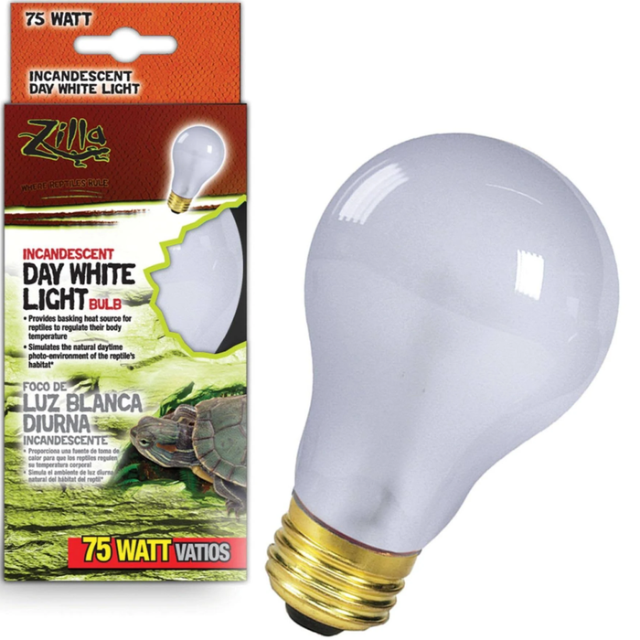 Zilla Incandescent Day White Light Bulb 75W
