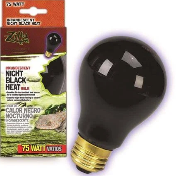 Zilla Incandescent Night Black Heat Bulb 75W