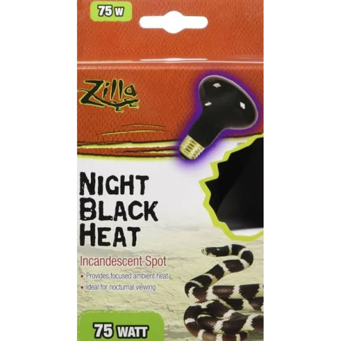 Zilla Incandescent Night Black Heat Spot Bulb 75W