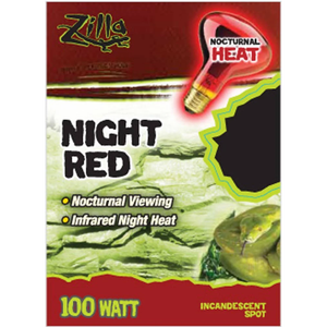 Zilla Night Red Incandescent Spot Bulb 100W - Pet Totality