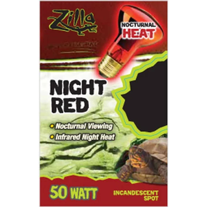 Zilla Night Red Incandescent Spot Bulb 50W - Pet Totality