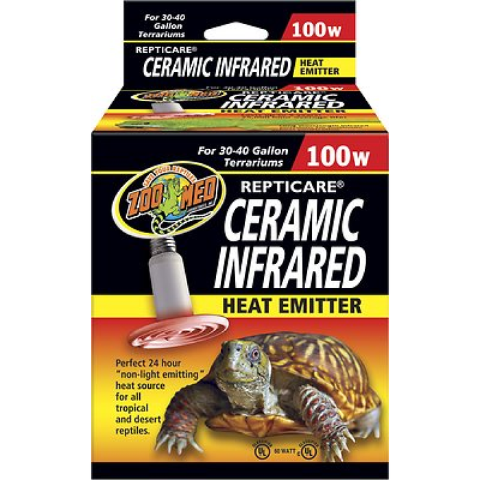 Zoo Med Ceramic Heat Emitter 30-40Gal 100 Watt