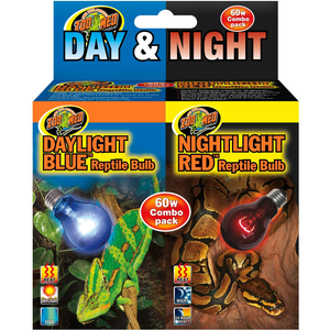 Zoo Med Day & Night Reptile Bulbs Combo Pack 60W - Pet Totality