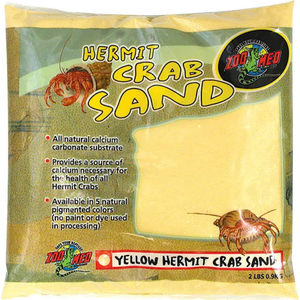 Zoo Med Hermit Crab Sand Yellow 2Lb - Pet Totality
