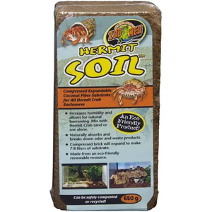 Zoo Med Hermit Soil Coconut Fiber Brick 650G - Pet Totality