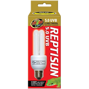 Zoo Med Reptisun 5.0 Uvb Tropical Mini Compact Fluorescent 13W - Pet Totality