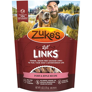 Zukes Dog Lil Links Pork 6Oz - Pet Totality