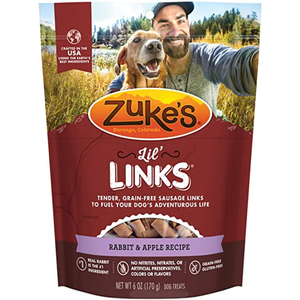 Zukes Dog Lil Links Rabbit 6Oz - Pet Totality