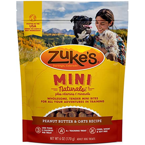 Zukes Dog Mini Natural Peanut Butter 6Oz - Pet Totality