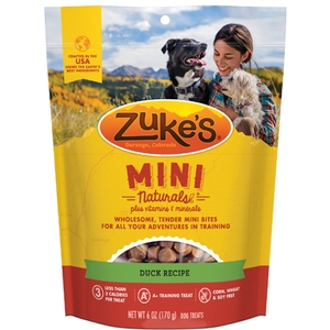 Zukes Dog Mini Naturals Delicious Duck 6Oz - Pet Totality