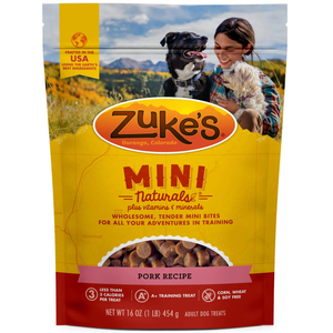 Zukes Dog Mini Naturals Roasted Pork 1Lb - Pet Totality