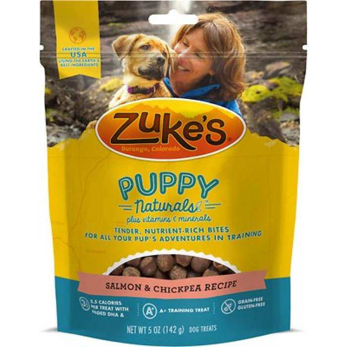 Zukes Dog Puppy Naturals Salmon & Chickpea 5Oz