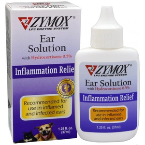 Zymox Ear Solution With .5% Hydrocortisone 1.25Oz Bottle - Pet Totality