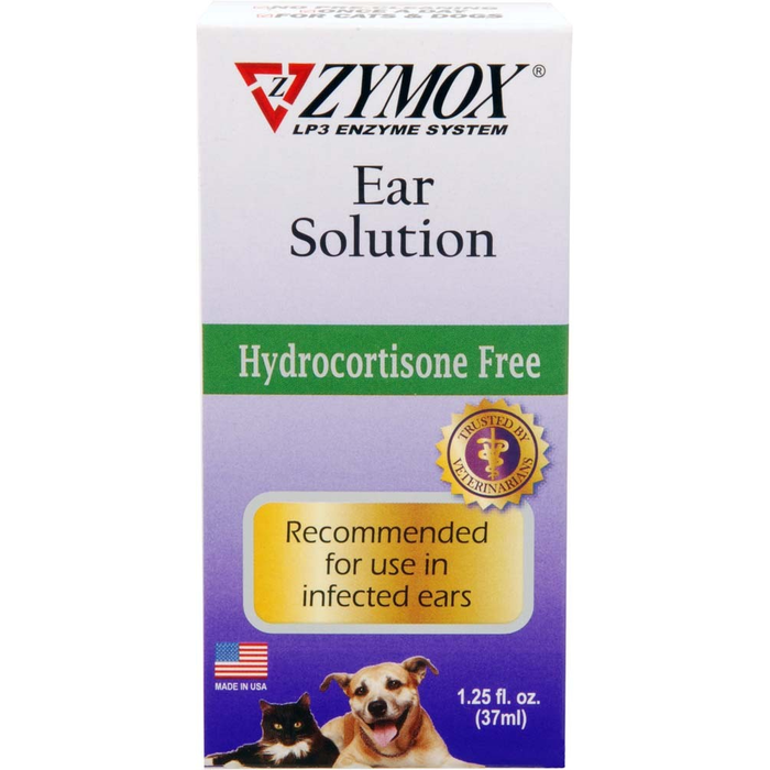 Zymox Ear Solution Without Hydrocortisone 1.25Oz
