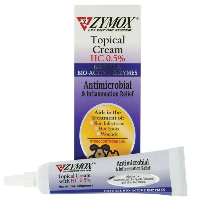 Zymox Topical Cream .5% Hydrocortisone 1Oz Tube