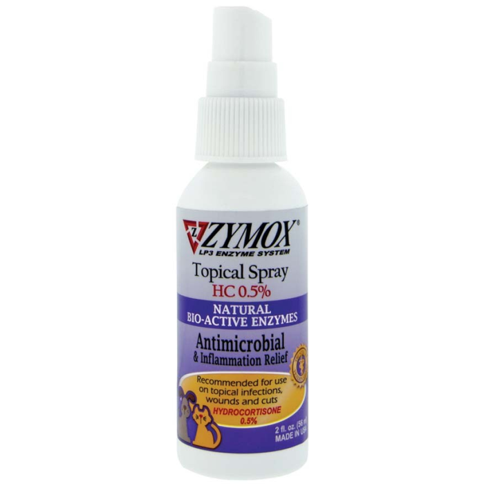 Zymox Topical Spray .5% Hydrocortisone 2Oz
